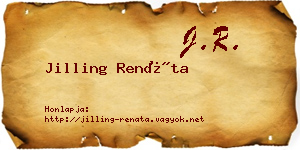 Jilling Renáta névjegykártya